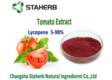 China Dark Red Powder Natural Tomato Extract 5%-98% Lycopene Water Soluble Anti - Aging supplier